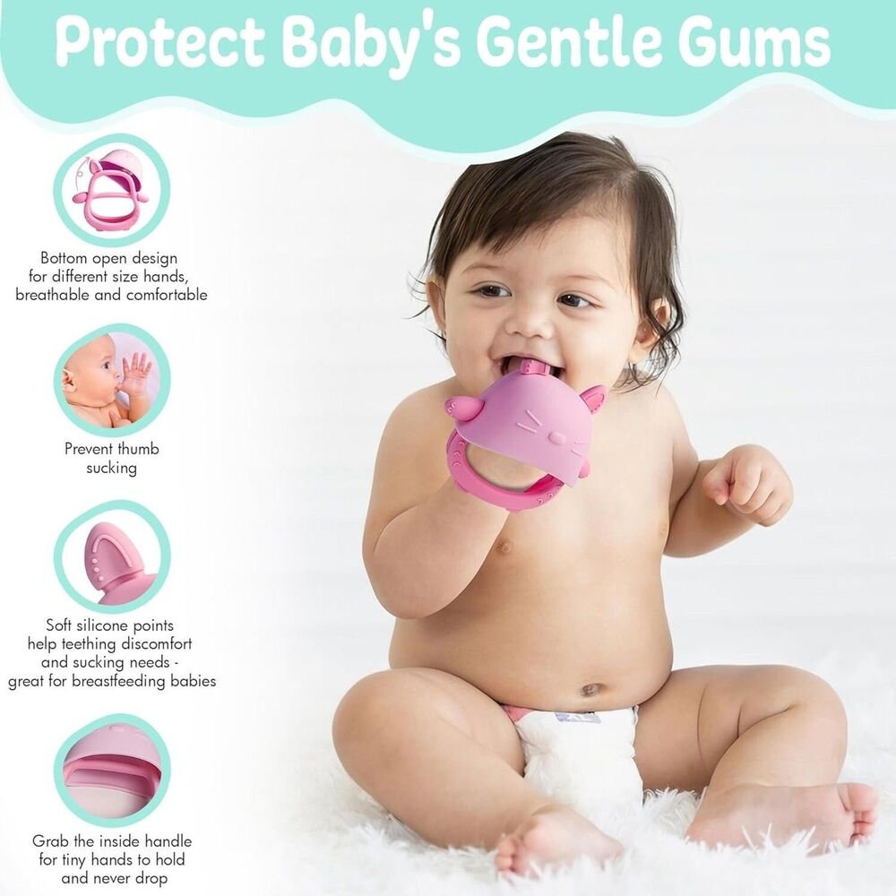 Baby Teething Pacifier, Silicone Teething Toy for Babies 3-6 Months - Picture 3 of 10